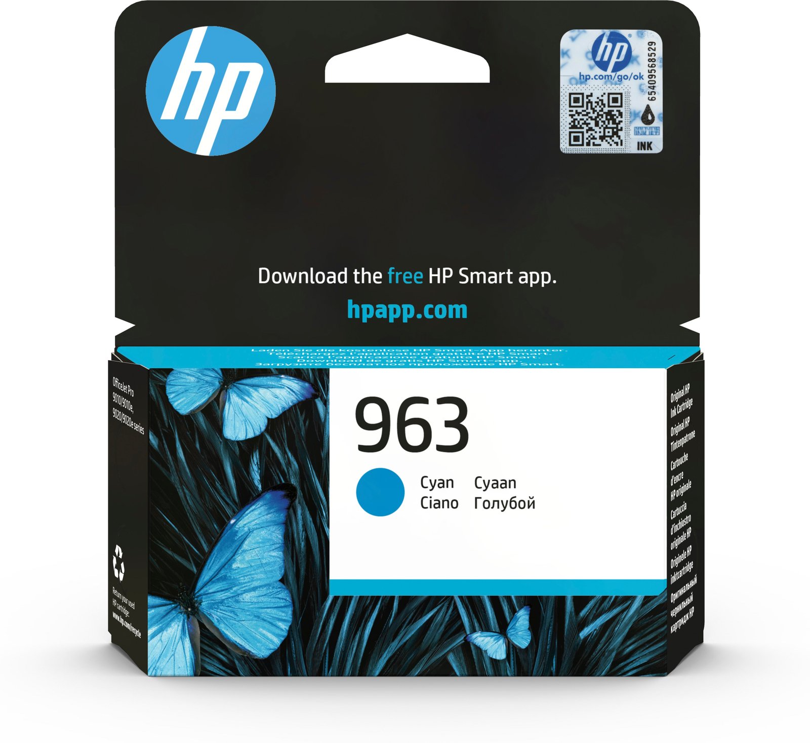 Cartouche d'encre HP 963 authentique - Cyan